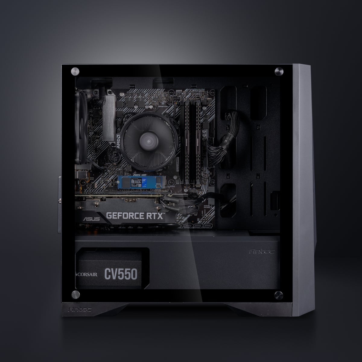 Budget gaming PC with an AMD Ryzen 3 4100 and NVIDIA - 3XS